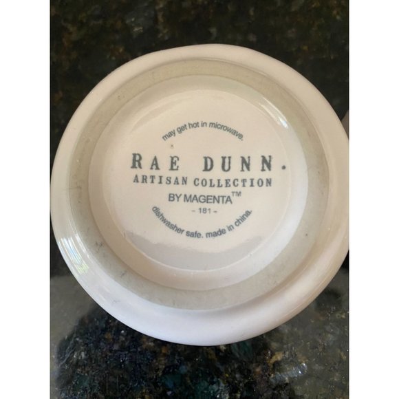 Rae Dunn Artisan Collection By Magenta Salt and Pepper White Ceramic Cellars - Picture 7 of 7